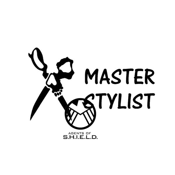 Car Stying Master Hair Stylist Hairdresser Skull Scissors