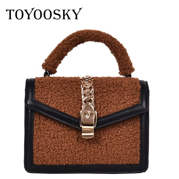 

toyoosky designer handbags wool stitching retro women's messenger bags ladies shoulder messenger bag chain satchels sac a main