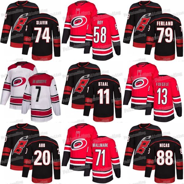

2019 Carolina Hurricanes Martin Necas Nicolas Roy Staal Lucas Wallmark Sebastian Aho Phil Di Giuseppe Micheal Ferland Warren Foegele Jerseys