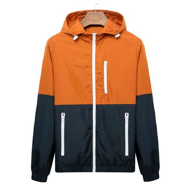 

fashion thin jacket coats men causal hooded jacket men thin windbreaker zipper coats outwear new, Black;brown