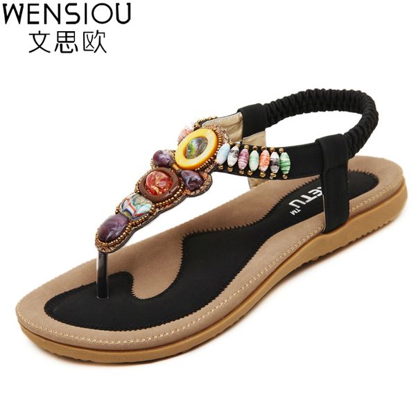 

summer women sandals women shoes Bohemia gladiator sandals flat shoes plus size ladies new flip flops 2017 7-BT561