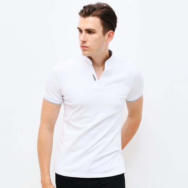 

new summer fashion mens t shirts v -neck slim fit short sleeve t shirt mens clothing trend casual tee shirt m -5xl, White;black