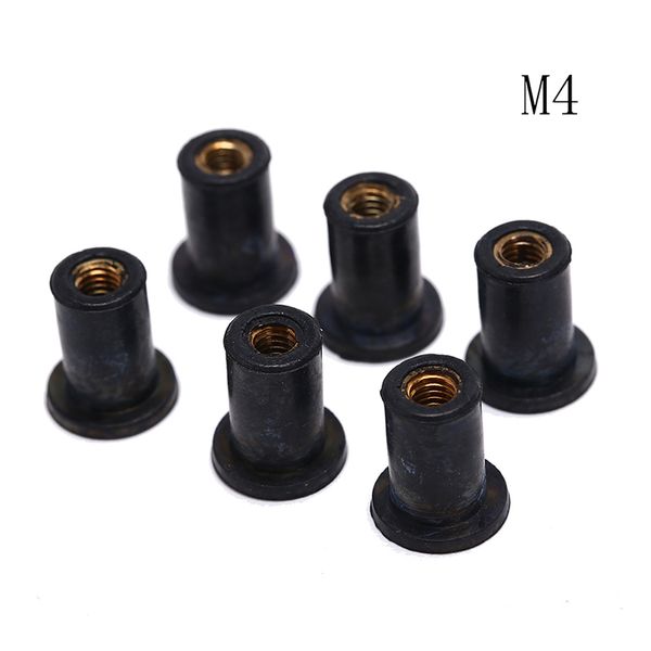 

6pcs black rubber m4 well nuts kayak accessories blind fastener rivet fishing kayak accessories jack nuts windscreen wellnuts