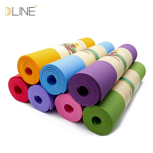 

1830*610*6mm tpe yoga mat double sided color exercise sports mats for fitness gym environmental tasteless pad