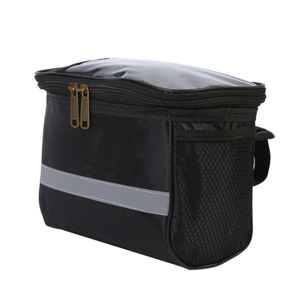 

bike hiking mtb front frame waterproof riding cycling bike handlebar bag bicycle front tube pocket pack travel basket waist bag