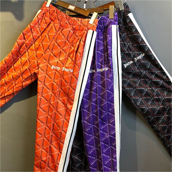 

Palm angel weatpant men women hip hop triped palm angel weatpant jogger purple orange black