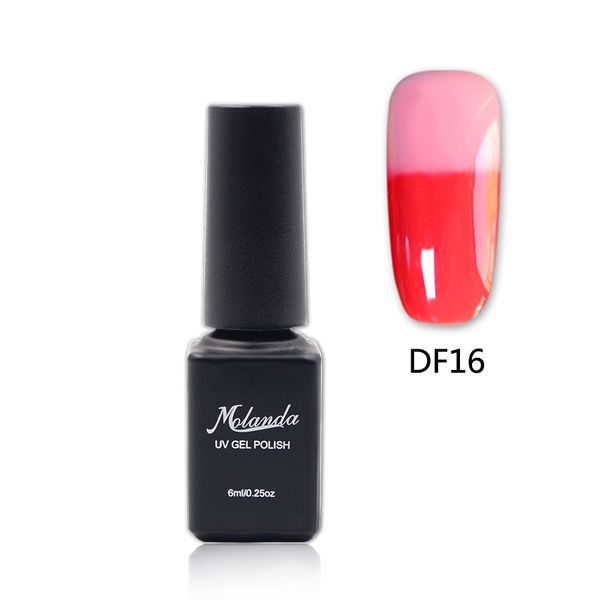 

molanda christmas gift 1pcs temperature nail gel polish chameleon thermo varnish semi permanent color changing uv lacquer, Red;pink