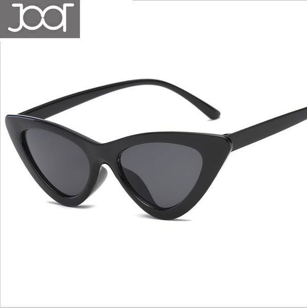 

9 colors luxury triangle sunglasses women fashion cat eye lady sun glasses ac lenes brand designer small frame eyewear, White;black