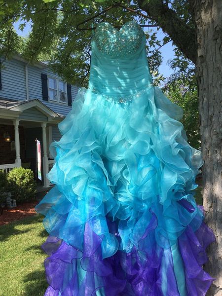 2019 Новая потрясающая бирюзовая пухлое бальное платье Quinceanera Платья Кристаллы на 15 лет Сладкие 16 плюс размер Pageant Prom Party Pressing QC1069