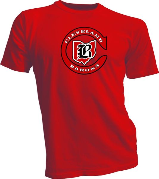 

Кливленд бароны несуществующего старого времени НХЛ хоккей красная футболка нов