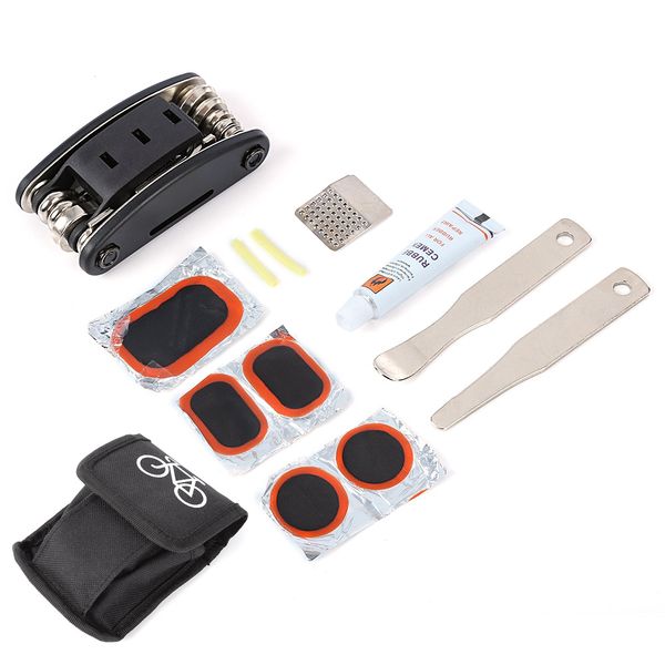

bike repair bag tool set wrench screwdriver file sports kit suitable for all kinds of bicycles