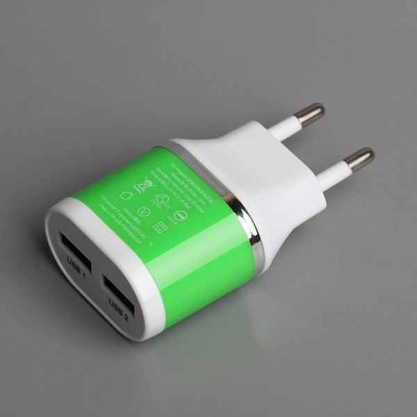 

new big kettle style 2usb eu plug travel charger mobile phone charger 5v 2.1a adapter ic smart phone travel for mobile phone 500pcs/lot