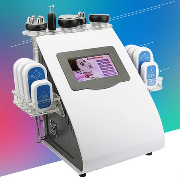 

portable good treatment effect 6 in 1 cavitation vacuum radio frequency beauty machine for spa fast express shipping machine