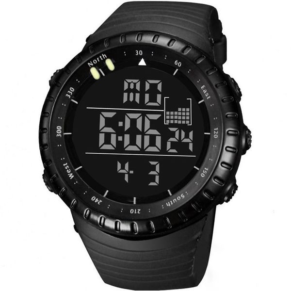 

fashion brand digital watch men led date sport rubber life waterproof watch alarm relogio masculino wristwatche, Slivery;brown