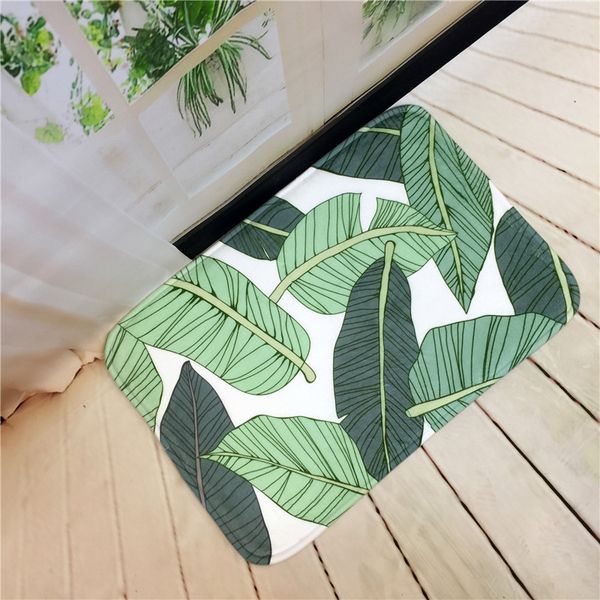 

lovely printing green leaves eu style nature tree doormats non-slip doormats area rugs and carpets floor mats room kitchen carpet toilet