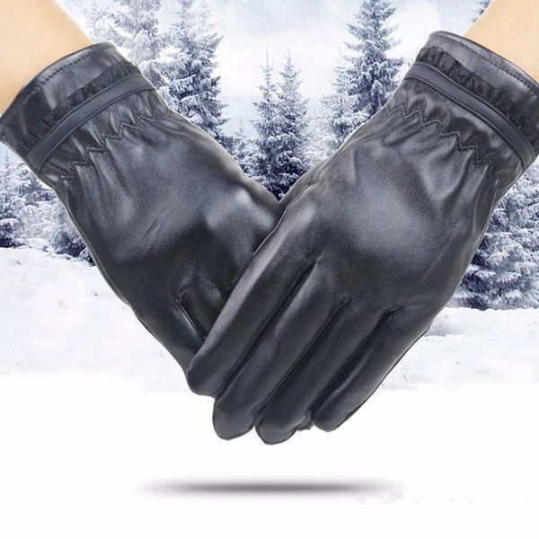 

gloves fashion soft lining women lady beauty 2018 casual winter warm leather driving gloves mitten, Blue;gray