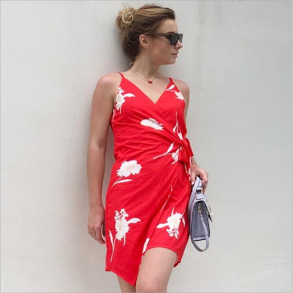 

fashion wear dress latest collection red floral printed dresses short dress for girls and women ing, Black;gray