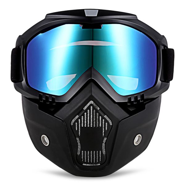 

robesbon motorcycle goggles with detachable mask and mouth filter style protect padding helmet sunglasses
