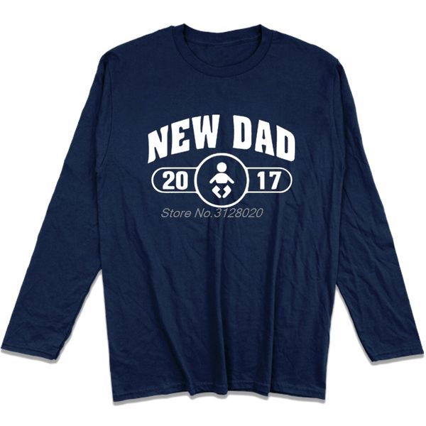 

new dad mens t shirts fathers day gift men's funny t-shirt spring autumn long sleeve cotton novelty tee camisetas hombre, White;black