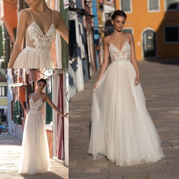 

2018 новое прибытие sexy garden beach свадебные платья без рукавов бретельках халат де вечер спинки длинные boho свадебные платья, White