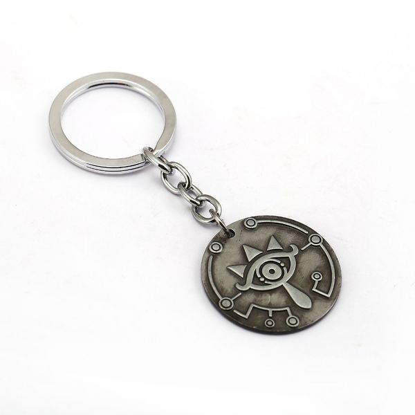 

new the legend of zelda keychain sheikah slate eye key ring holder game jewelry metal accessories drop shipping jewelry, Silver