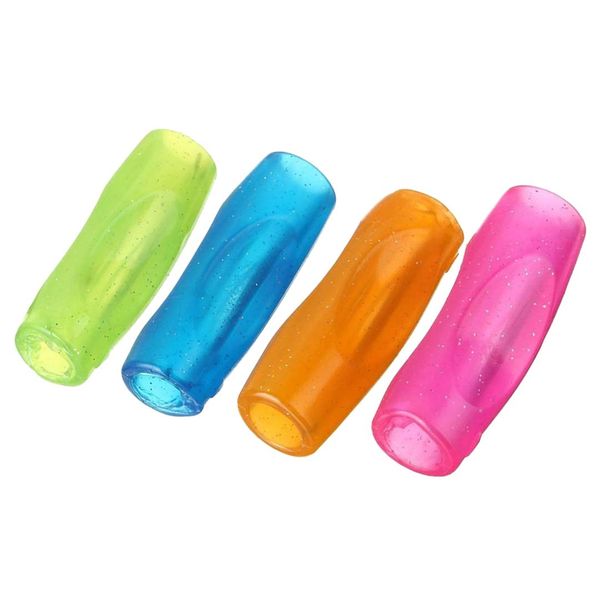 

4 pcs silicone u-profile anti-fatigue pencil grip-scll, Black;red