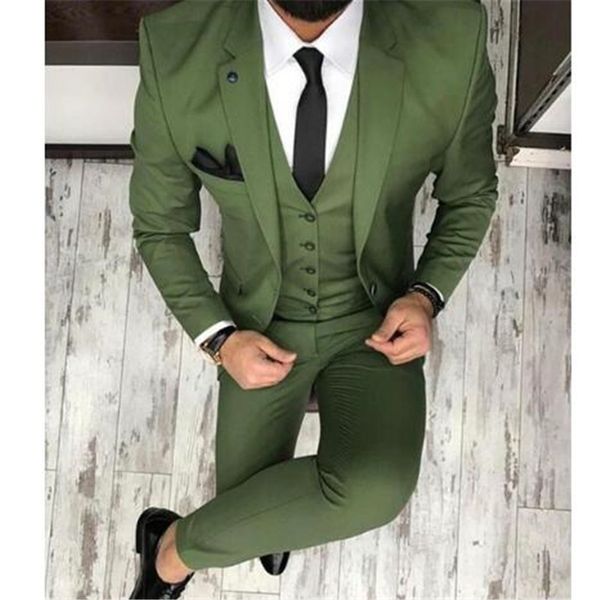 

custom made green costume homme terno groom tuxedos groomsmen mens wedding suits slim fit men suit ( jacket+pants+vest+tie, White;black