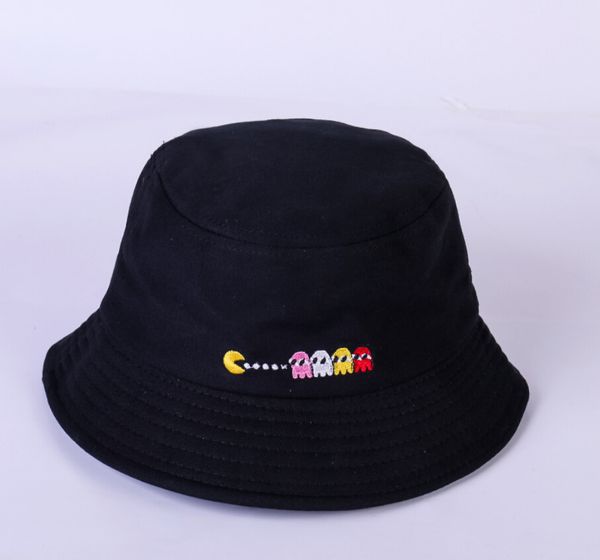 

fisherman hat spring and summer mew men and women embroidery letter basin hat fashion classic wild outdoor hat, Black;white