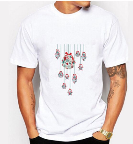 

Men's Christmas Candles Bursting New Short Sleeved T-shirts 10 Types Man And Women's Tee