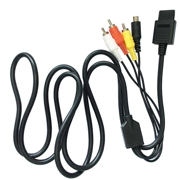S-AV композитный S-Video RCA Аудио Видео AV кабель шнур свинца для N64 SNES GameCube NGC высокое качество быстрый корабль
