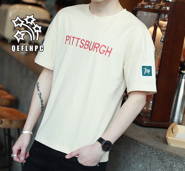 

man's t-shirt. short sleeve. spring summer autumn. casual fashion men's t-shirts. 95%polyester. men's tees. crew neck. men&#0, White;black