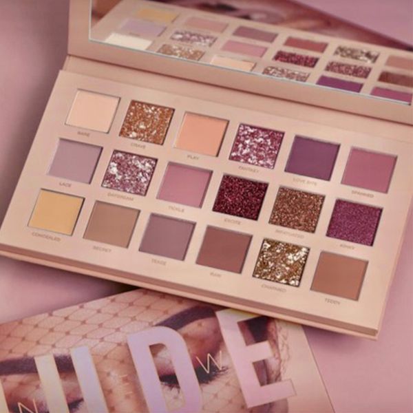 Huda beauty new nudes eyeshadow palette review swatches