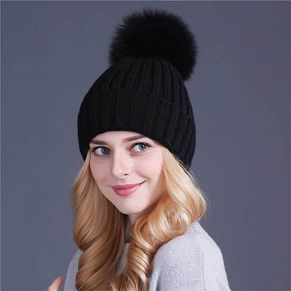 

dropshipping big pom pom knitted beanie winter hat, Blue;gray