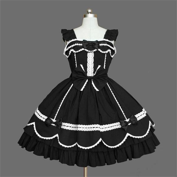 

lolita dresses sleeveless new arrival victorian gothic dress gothic renaissance costumes for halloween party customized xs-3xl, Black;red