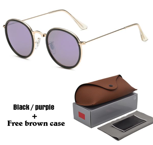 

New Fashion Round Sunglasses Men Women Brand Designer Eyewear Glasses Mirrored Sun glasses uv400 Goggle with cases and box package