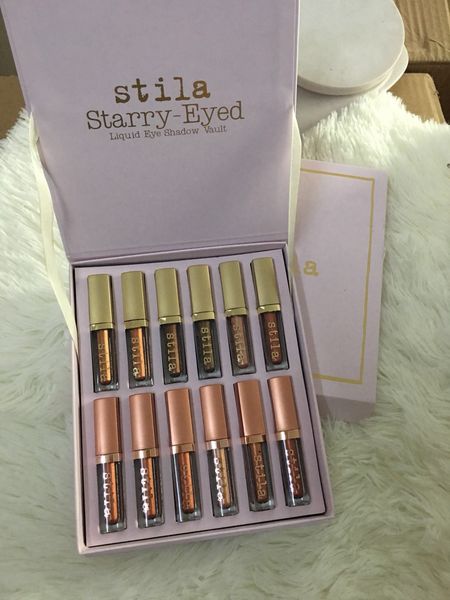 

stila starry-eyed liquid eyeshadow eye for elegance set vault travel makeup glow set eye cosmetics 12 colors