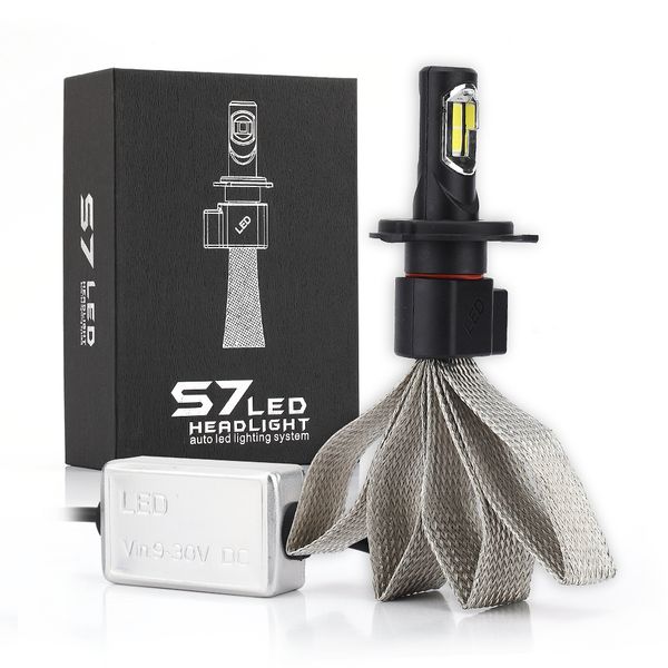 

super bright conversion kit 36w/each bulb 4000lm aluminum alloy belt heat dissipation car styling 6000k h4 led headlight