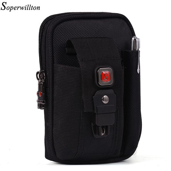 

soperwillton fanny pack men women waist bag dropshipping wateproof 1680d oxford waist packs mobile phone bag for male female