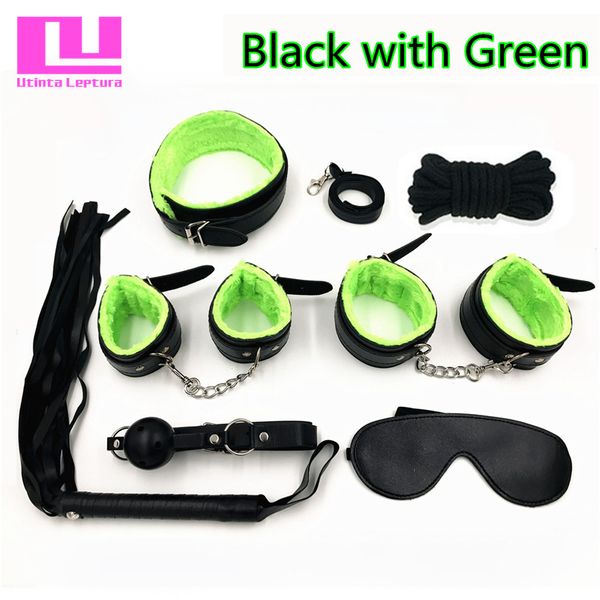 

utinta leptura 7 products hand pcs foot games set couples whip blindfold rope erotic for bondage toys kit y18110401 tptai