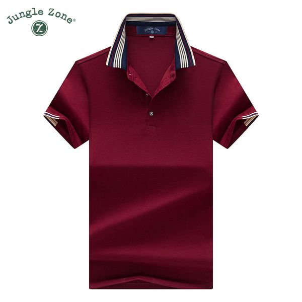 

2018 summer short sleeve 's solid color business men's brand shirts embroidered stripe collar 7189, White;black