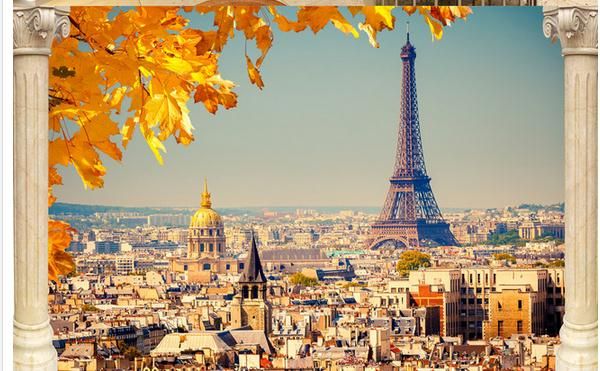 

париж башня живописный тв фоне стены росписи 3d обои 3d обои для тв фоне