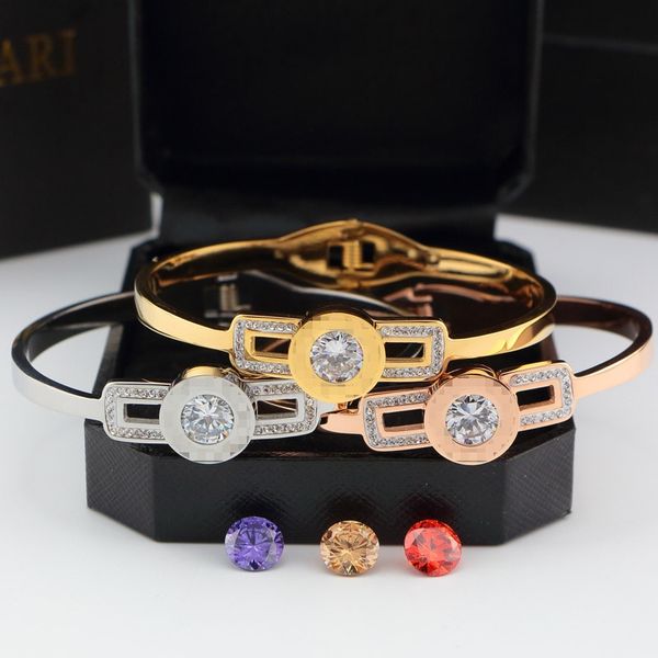 

Япония классический титановый браслет для женщин алмазная дрель четыре алмаза может изменить браслет Сталь bv логотип любовь браслет для женщин изящных ювелирных изделий
