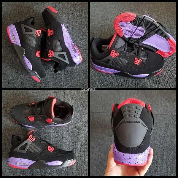 

2018 new arrival 4 4s nrg raptors mens basketball shoes men iv black university red court purple sports trainers designer sneakers size 8-13