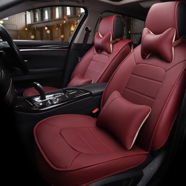 Universal Fit Car Accessories Interior Car Seat Covers Set For Sedanfull Surround Design Pu Leather Adjuatable Five Seats Covers For Suv Cheap Seat