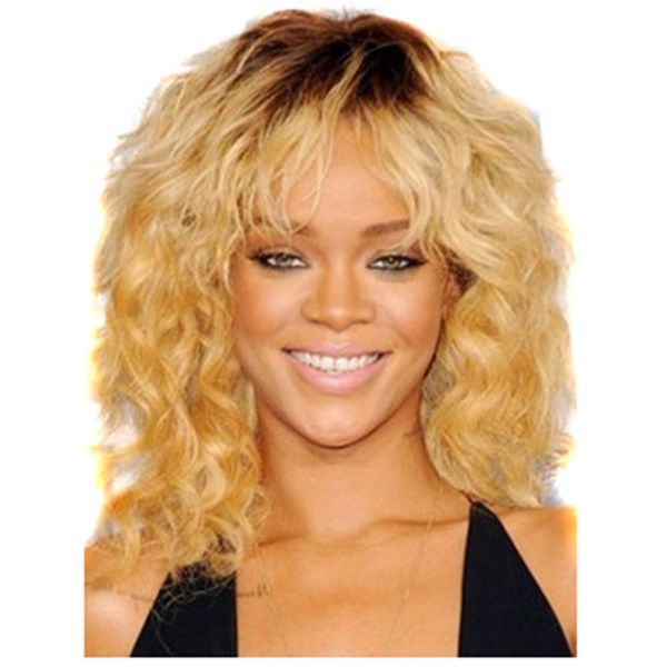 Synthetic Wig Short Natural Body Wave Yellow Blonde Hair Wigs