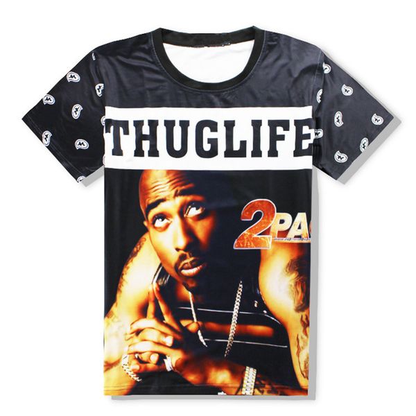 

рэпер тупак 2pac / biggie женщины мужчины новая мода лето унисекс смешно 3d печати crewneck повседневная футболка топы tee q62, White;black