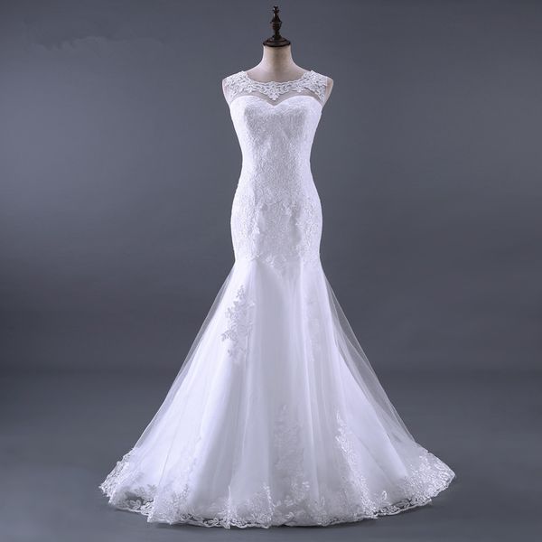 

кружева тюль русалка свадебные платья с аппликациями пуговицах назад свадебные платья новое свадебное платье белого цвета слоновой кости, White