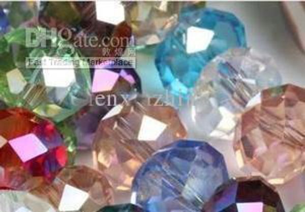 lâche pierres précieuses multicolore 100pcs perles,4x6mm cristal