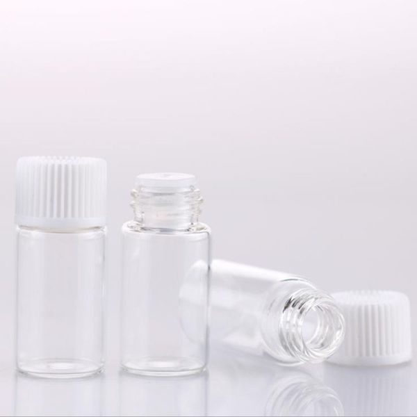 

glass bottle with lid cap small clear glass bottle essential oil vials sample bottle 1ml 2ml 3ml fast shipping f20173040