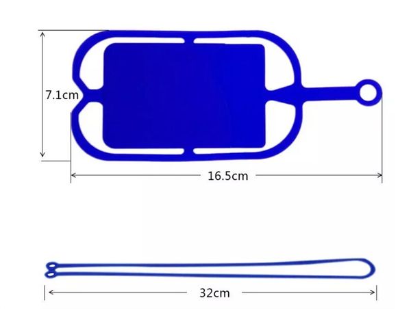 

2018 universal silicone lanyard wrist strap phone case cover holder with id card slot neck sling string card pouch